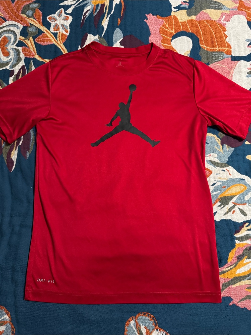 Nike Red Boys' Jordan Jumpman Dri-FIT Short Sleeve Tee